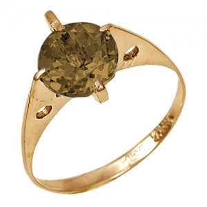 К1051Рт-15 Кольцо золотое с раухтопазом